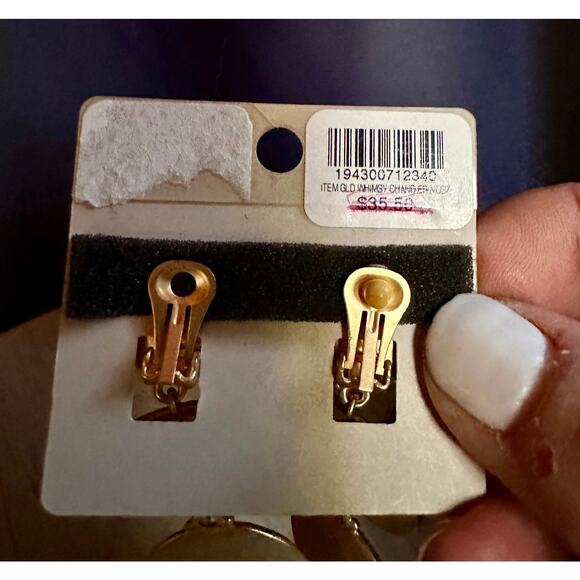 Chicos New Old Stock Gold clip Earrings - Picture 3 of 4